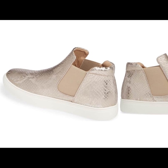 harlan snakeskin slip on rose gold
